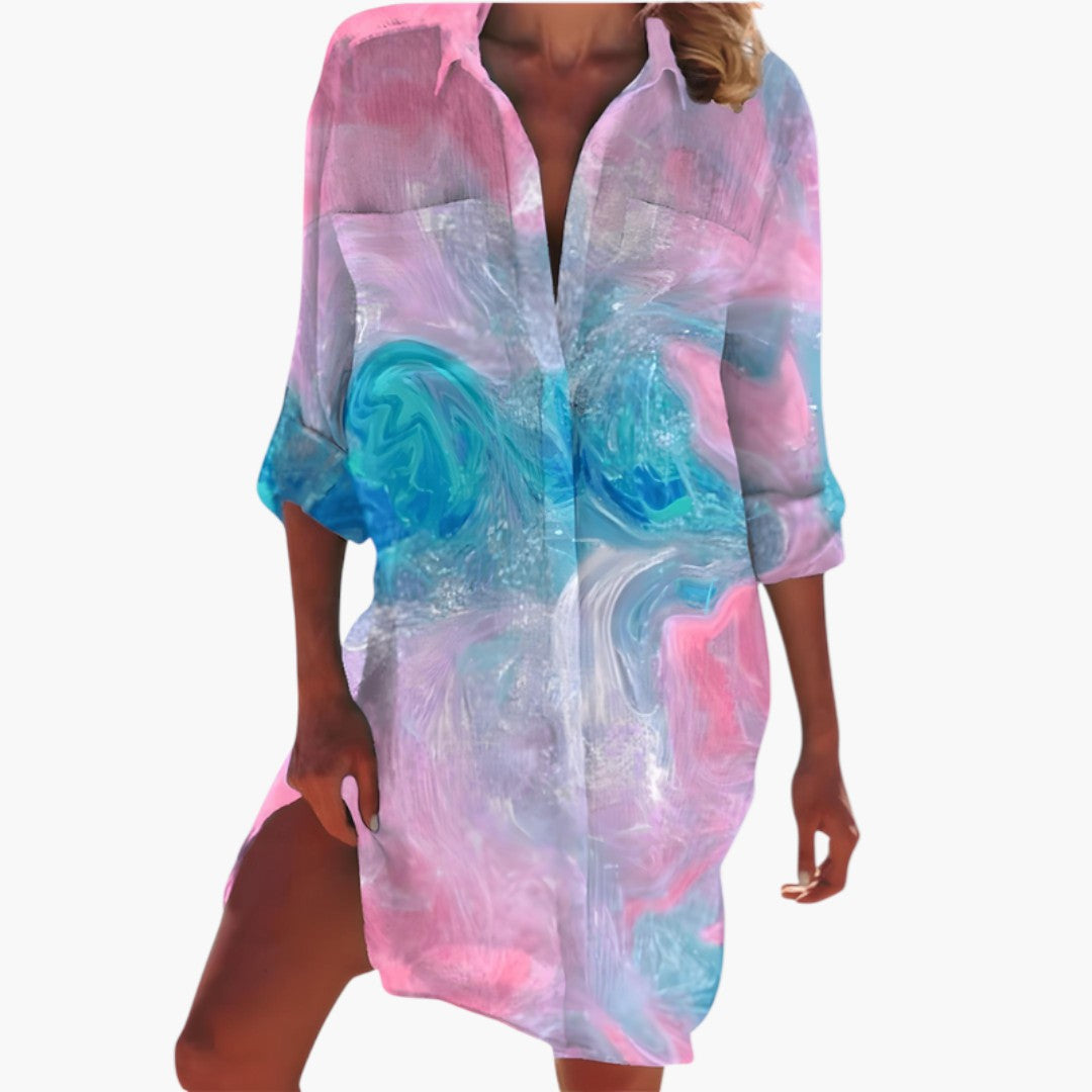 Dam Klänning | Oversized | Med Knappar | Sommar
