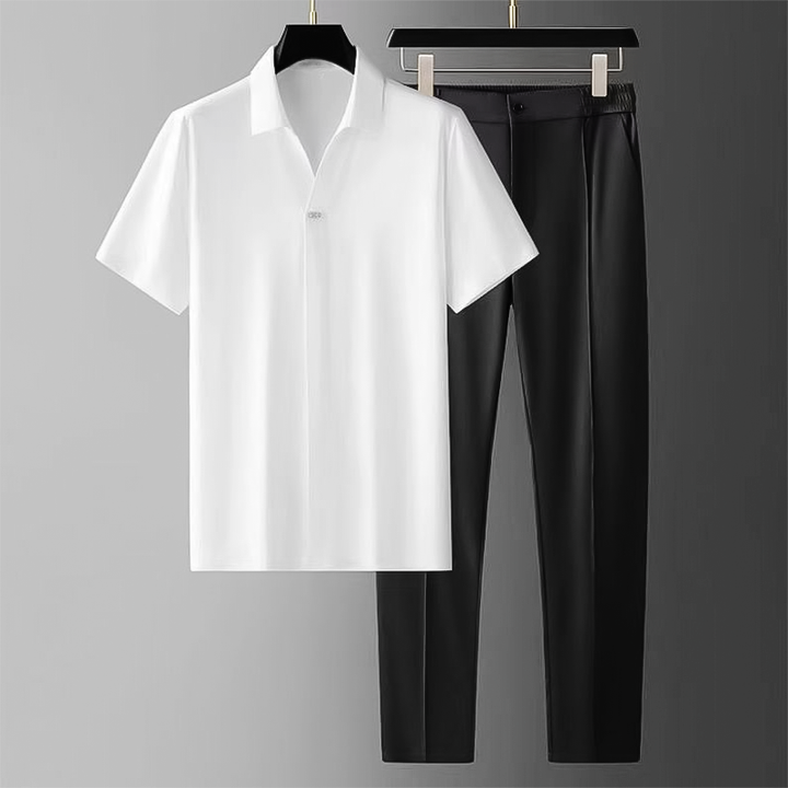 Herr Set | Getailleerd | Kraag Met Knopen | Sommar