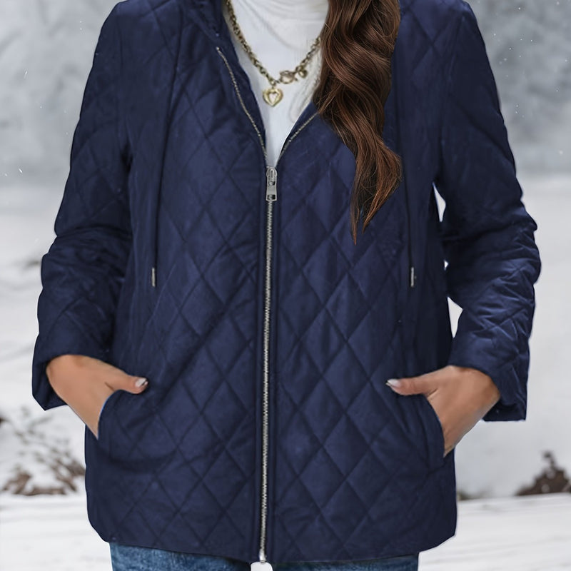 Vinterjacka Dam | Elegant Quiltad Jacka med Huva