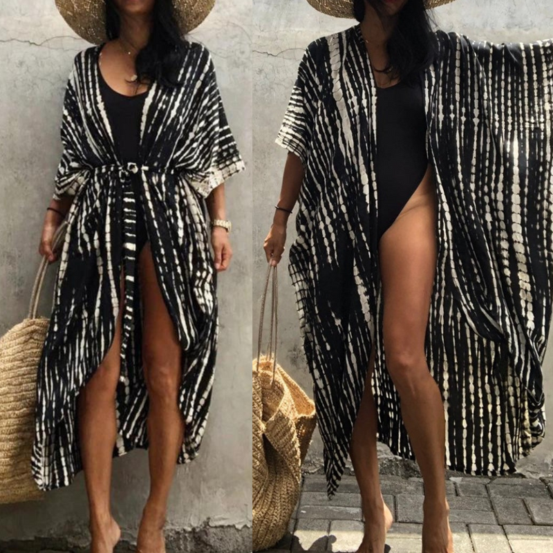 Strandkimono för kvinnor | virvlande cape | lätt och luftig | Sommar