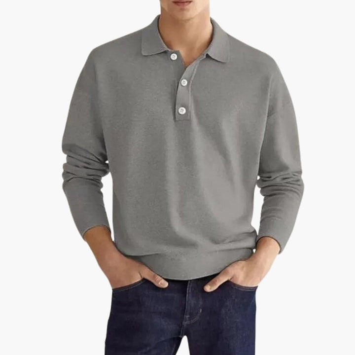 Herr Pikétröja | Elegant | Med Knappar | Sommar