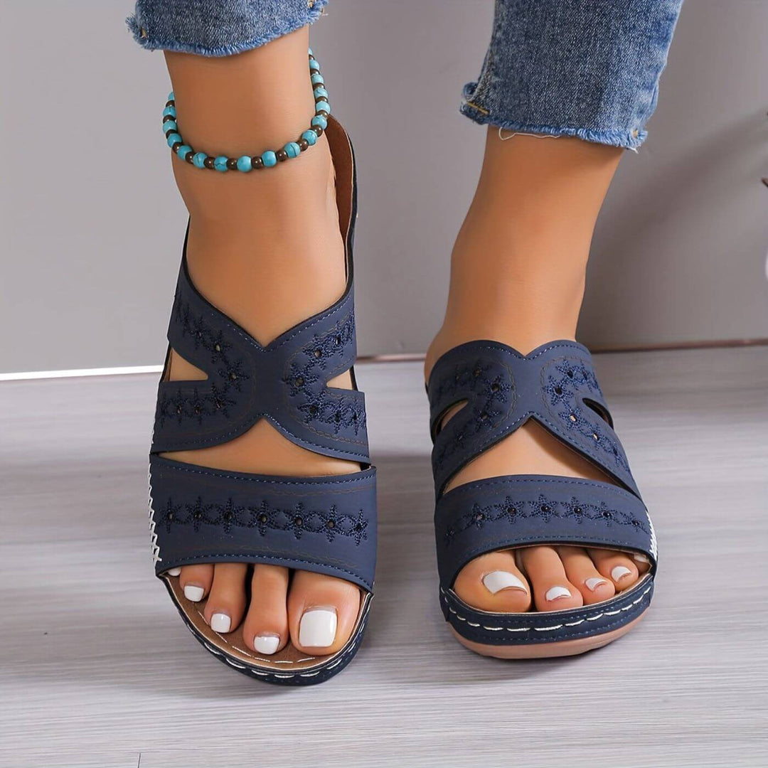 Dam Sandal | Slip-on | Broderi | Sommar