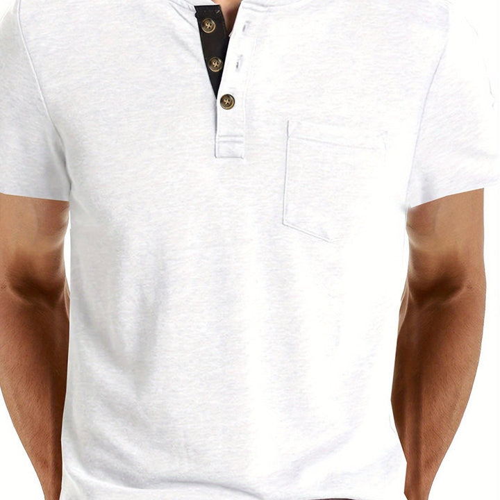 Herr T-shirt | Med Knappar | Med Knappar | Sommar