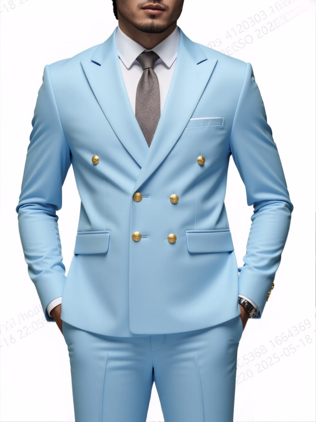 Herr Blazer | Getailleerd Elegant | Dubbelknäppt | Sommar