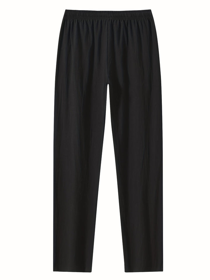 Herr Byxor | Straight | Elastisk Midja | Sommar