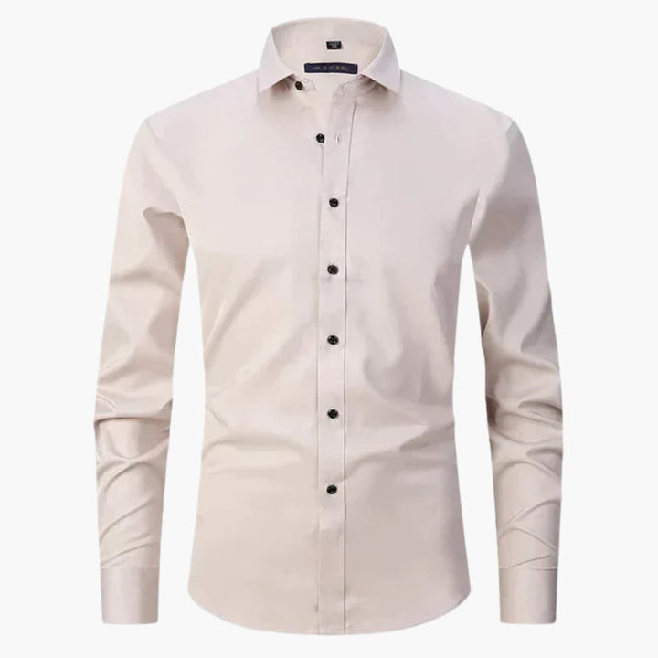 Herr Skjorta | Slim Fit | Med Knappar | Sommar