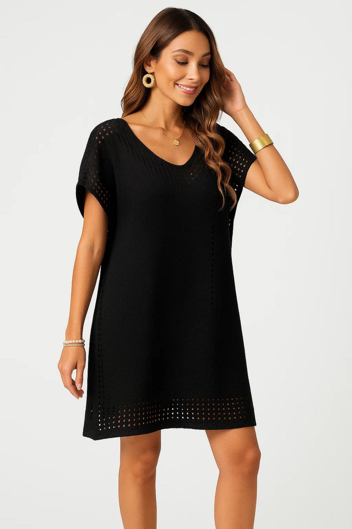 Dam Strandklänning | Oversized Bohemisk | Kort Ärm | Sommar