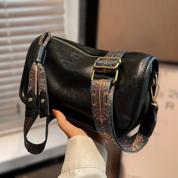 Damväska | Vintage crossbody | Lyxig kudddesign | PU-läder