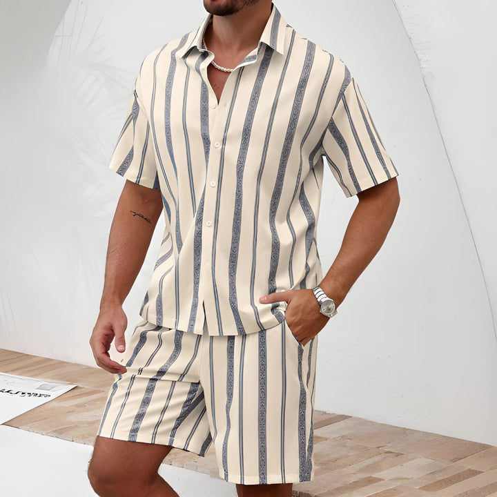 Herr Set | Oversized | Med Knappar | Sommar