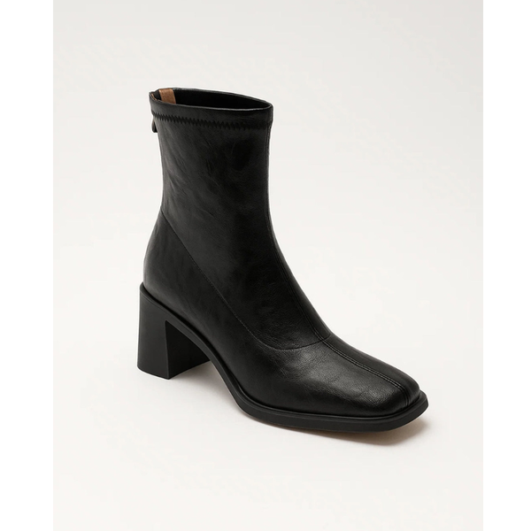 Skor Dam | Ankelhöga Stövlar | Fyrkantig Tå och Blockklack