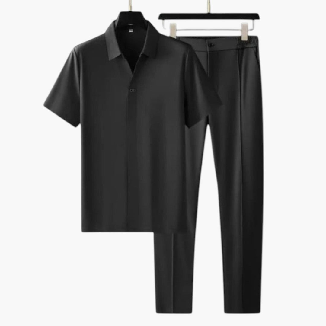 Herr Set | Elegant | Kort Ärm | Sommar