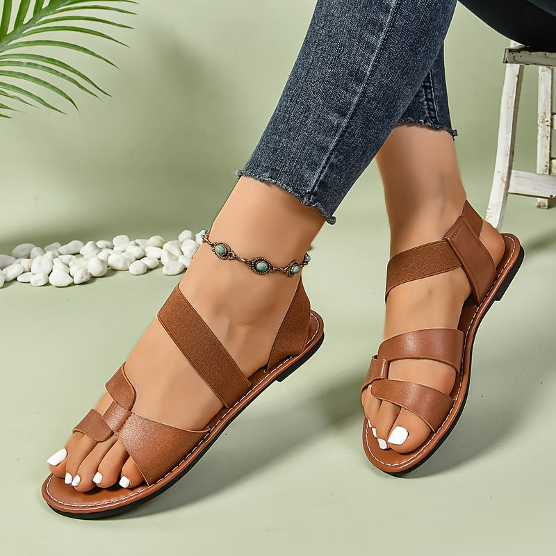Damsandaler | Minimalistisk Design & Ankelrem | Lättvikt & Öppen Tå | Bekvämt Sommarsko
