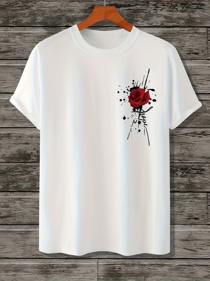 Herr T-shirt | Oversized Streetwear | Kort Ärm | Sommar