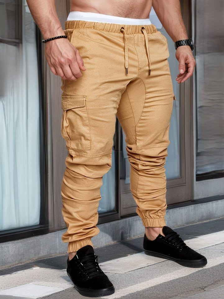 Herr Byxor | Tapered Cargo | Med Dragsko | Sommar