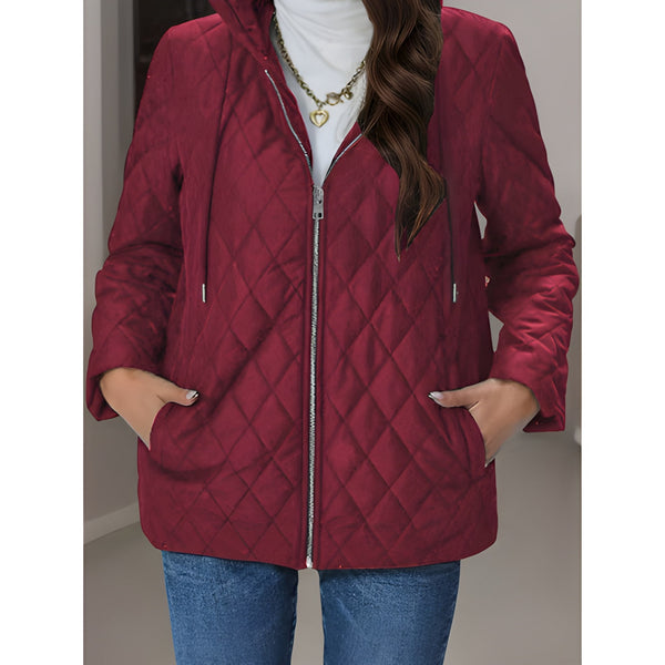 Vinterjacka Dam | Elegant Quiltad Jacka med Huva