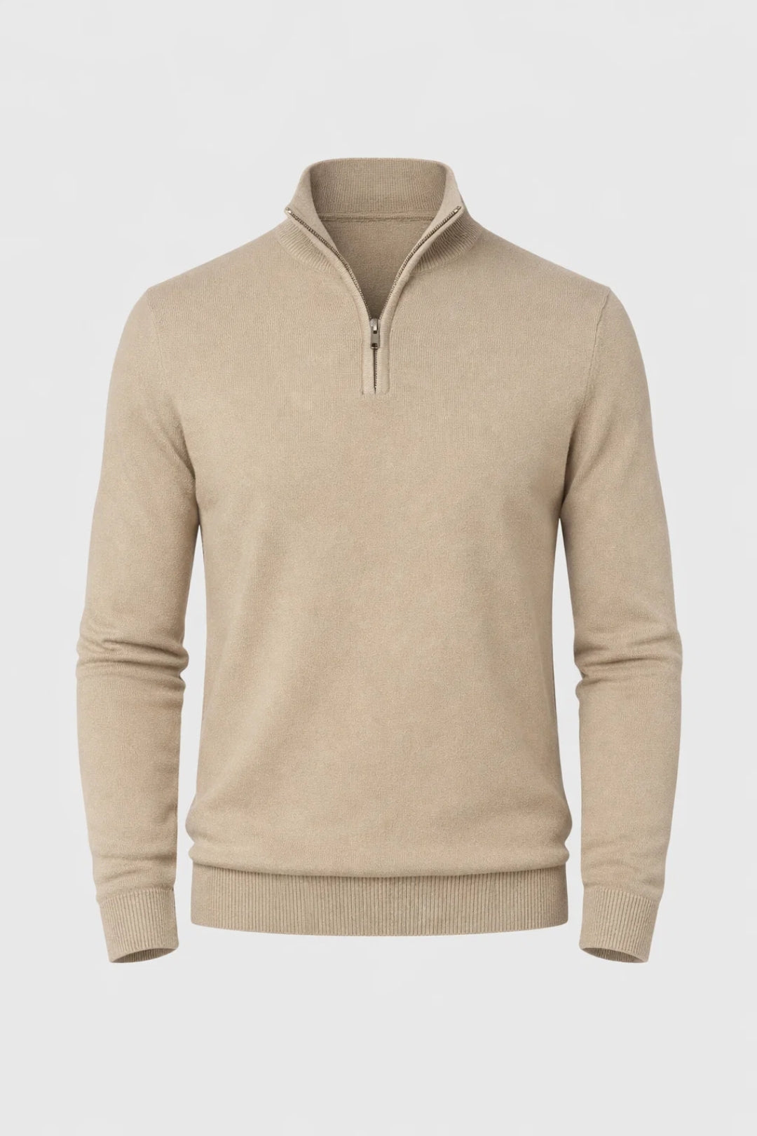 Herr Tröja | Slimfit Elegant | Halv Dragkedja