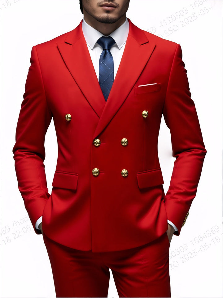 Herr Blazer | Getailleerd Elegant | Dubbelknäppt | Sommar