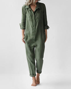 Jumpsuit för kvinnor | Grön färg | Graciös & Elegant | Casual Confidence