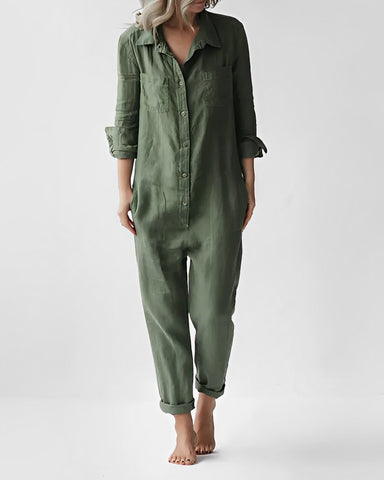 Jumpsuit för kvinnor | Grön färg | Graciös & Elegant | Casual Confidence