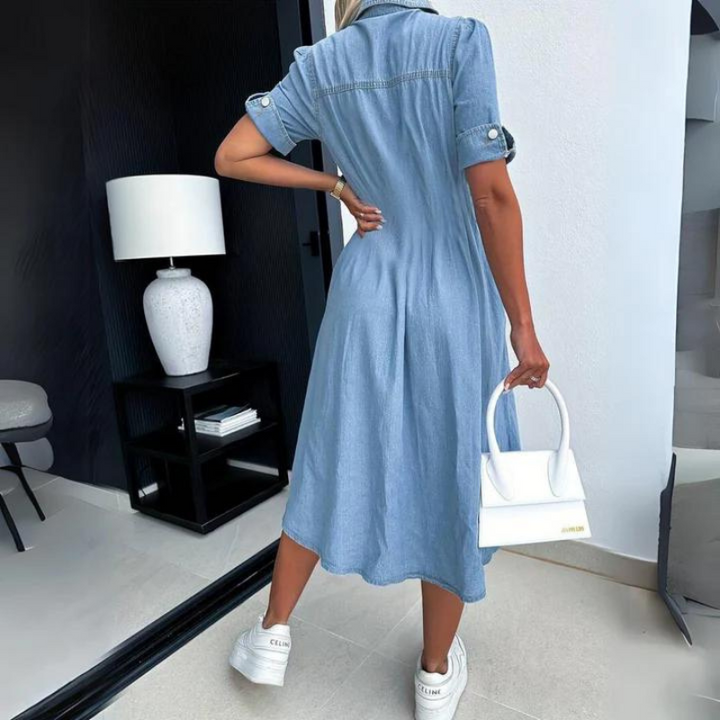Dam Klänning | Elegant | Kort Ärm | Sommar