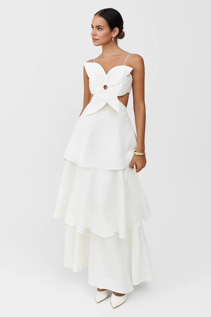 Dam Klänning | Elegant | Volanglager | Sommar