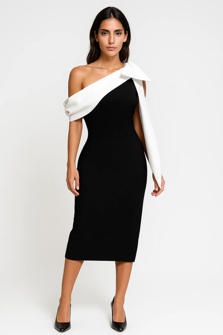 Dam Klänning | Asymmetrisk | Enaxlad Design | Sommar
