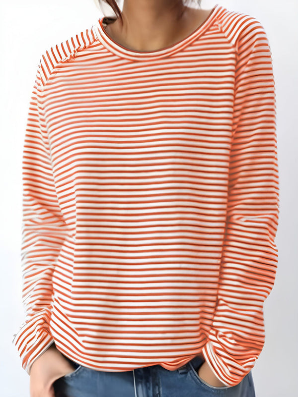 Dam Långärmad Topp | Svart & Vitt | Minimalistisk Design | Mjuk Bomstickad struktursblandning