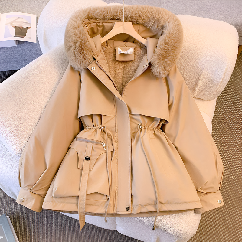 Vinterrock Dam | Fodrad Parka | Varm & Elegant | Med Huva