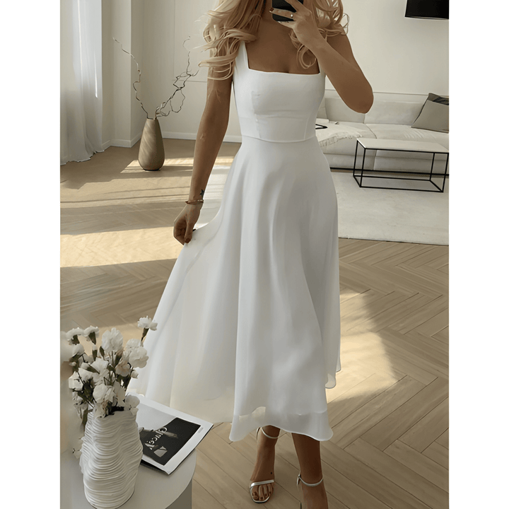Festklänningar Dam | Elegant A-linjeformad MidiStil | Stilren &amp; Feminin Design