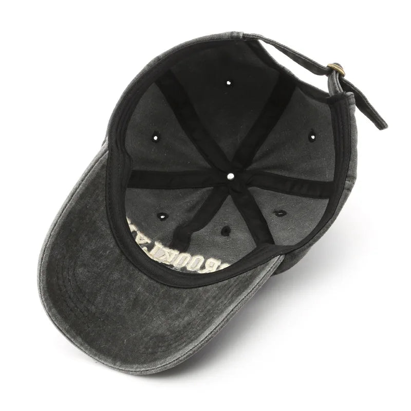 Baseballkeps för kvinnor | Justerbar passform | Broderad | Bomstickad struktur | Trendy streetstil