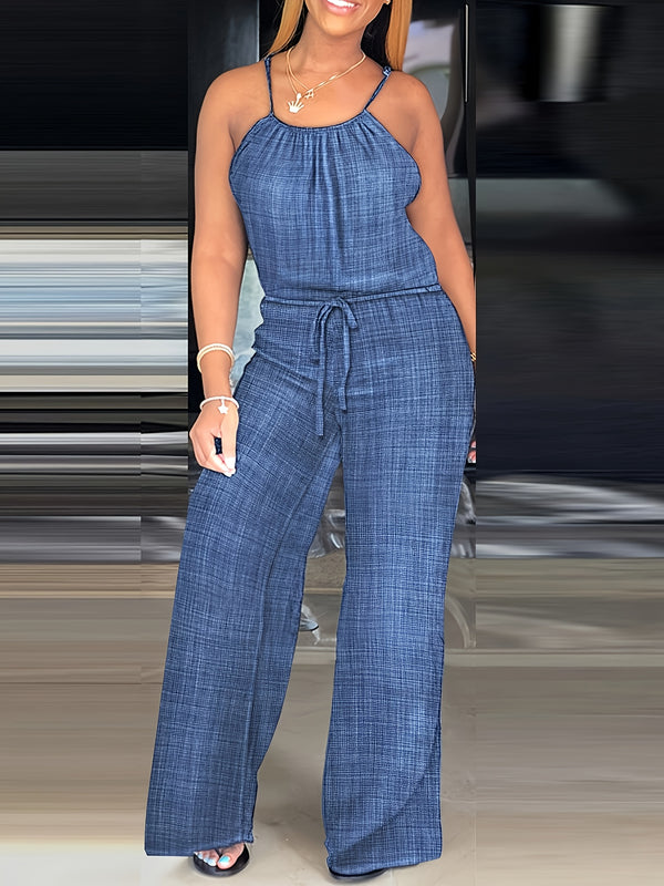 Jumpsuit för kvinnor | Halterhals och midjeband | Sommar & fritid | Bekväm passform