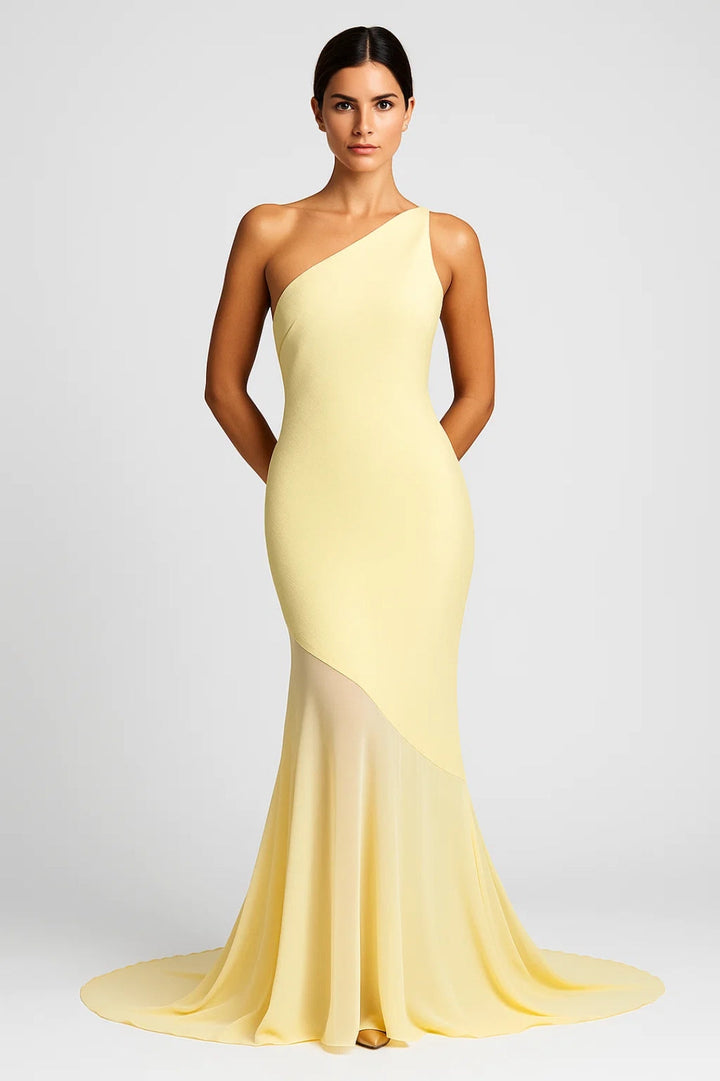 Dam Klänning | Elegant Figurnära | One Shoulder | Sommar