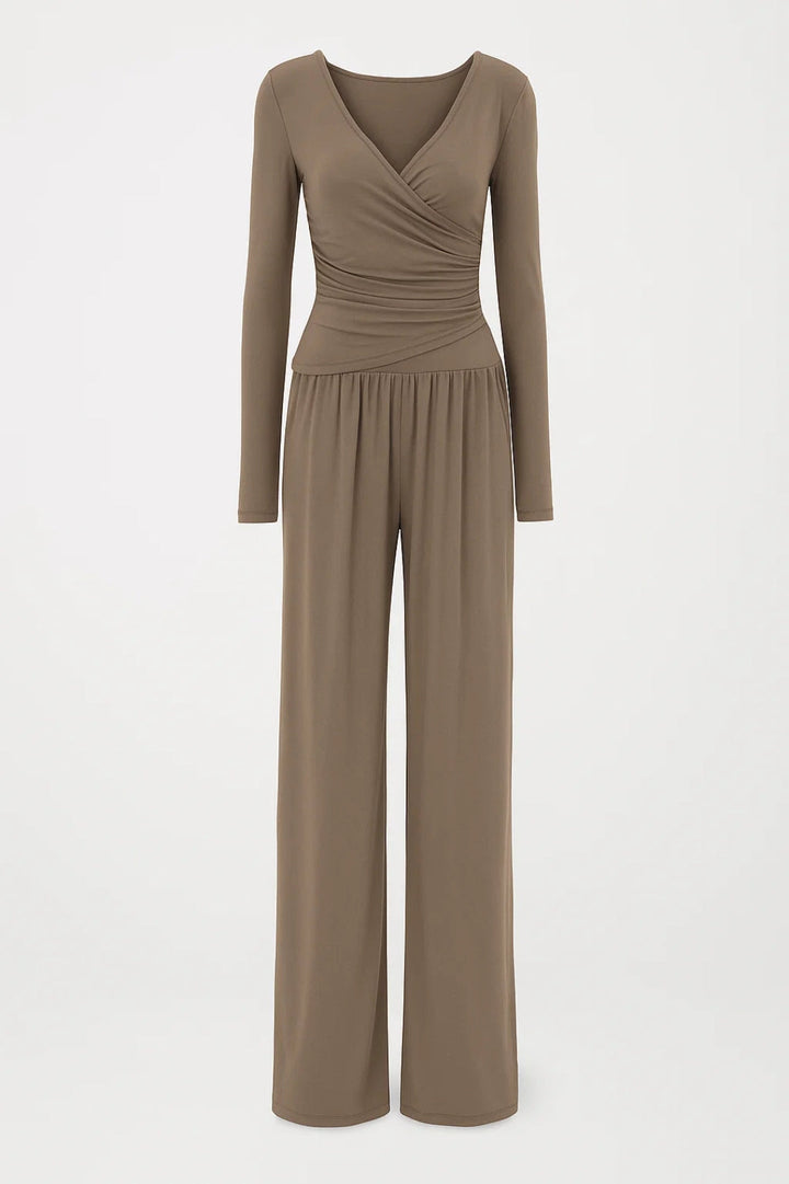 Dam Set | Elegant Vida Byxor | Lång Ärm | Sommar