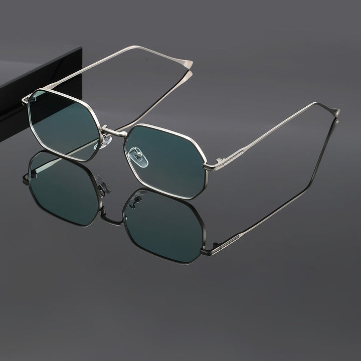 Herr Solglasögon | Geometrisk Smal | Retro Stil | Sommar