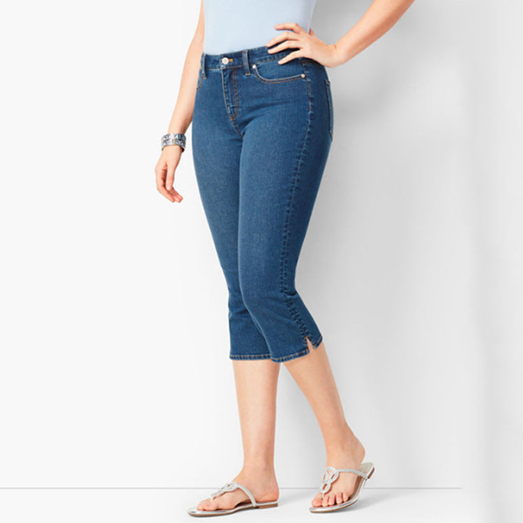Dams Capri Byxor | Stretch & Stiliga | Denim Passform & Bekväm Design