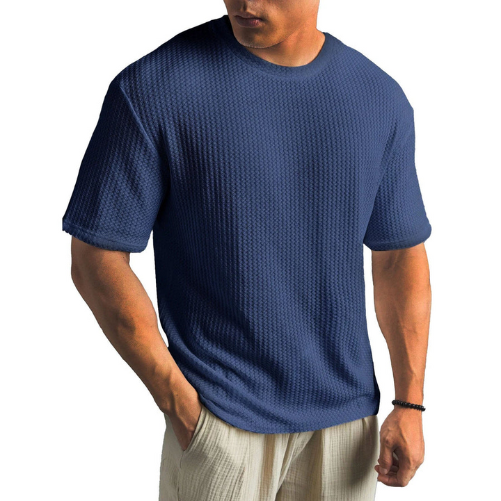 Herr T-shirt | Regular Struktur | Korta Ärmar | Sommar