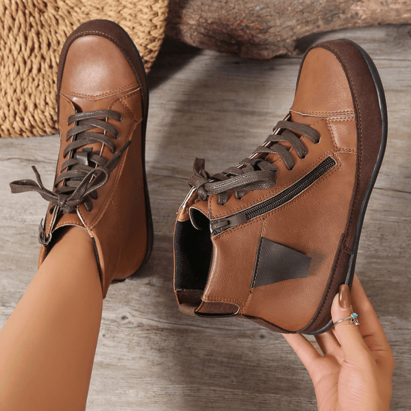 Dam Boots | Ankelhöga | Bekväma för Höst & Vinter | Imitationsläder