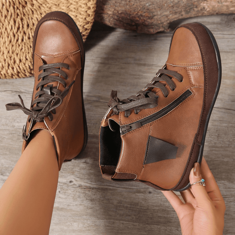 Dam Boots | Ankelhöga | Bekväma för Höst & Vinter | Imitationsläder