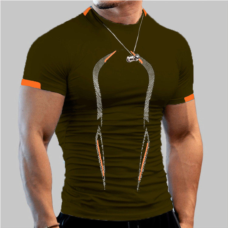 Herr T-shirt | Slimfit | Kort Ärm | Rund Hals | Sommar