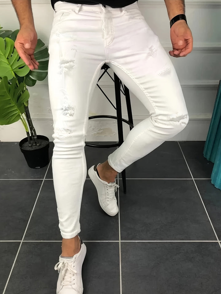 Herr Jeans | Slimfit | Ripped Detaljer | Sommar