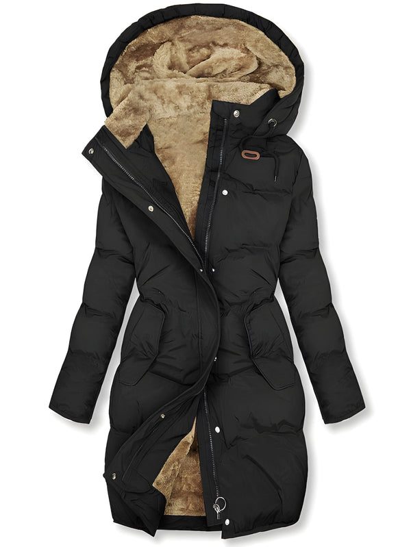 Vinterjacka Dam | Isolerad Hooded Jacka