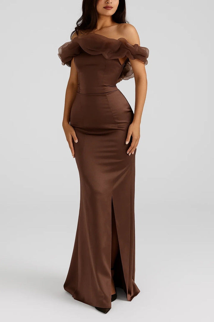 Dam Klänning | Off-shoulder | Med Slits | Sommar