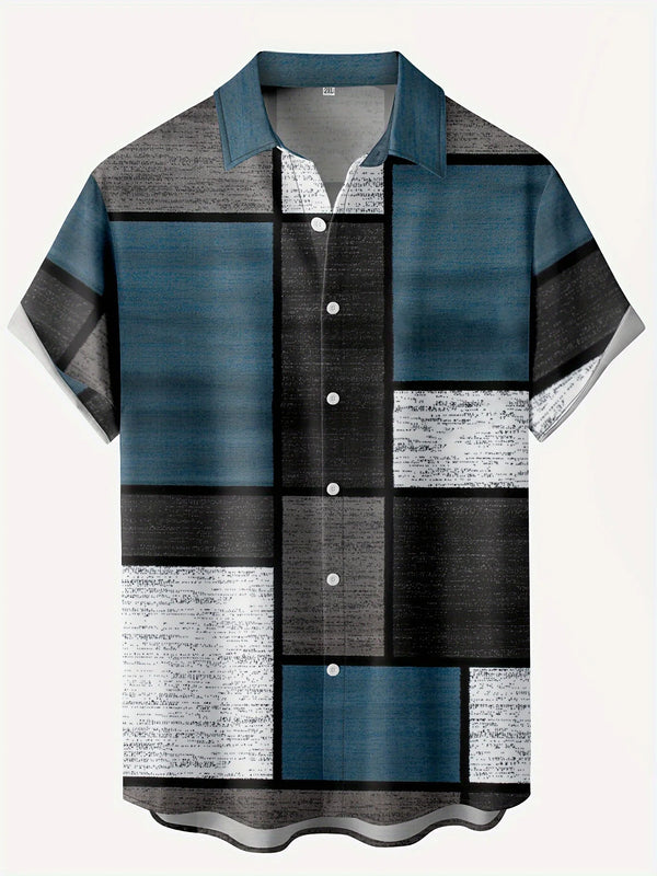 Herr Skjorta | Oversized | Blockdesign | Sommar