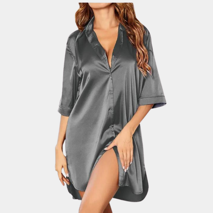 Dam Klänning | Oversized | Med Knappar | Sommar