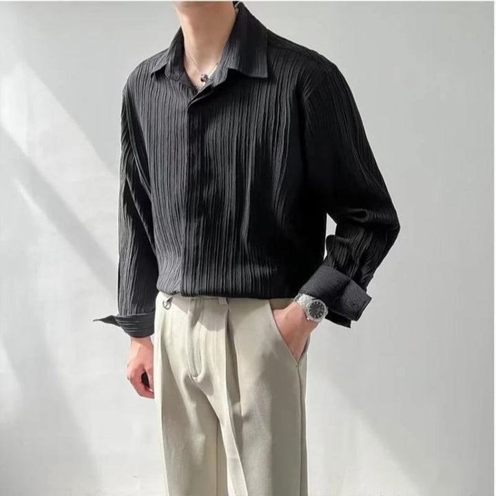 Herr Skjorta | Elegant | Lång Ärm | Sommar