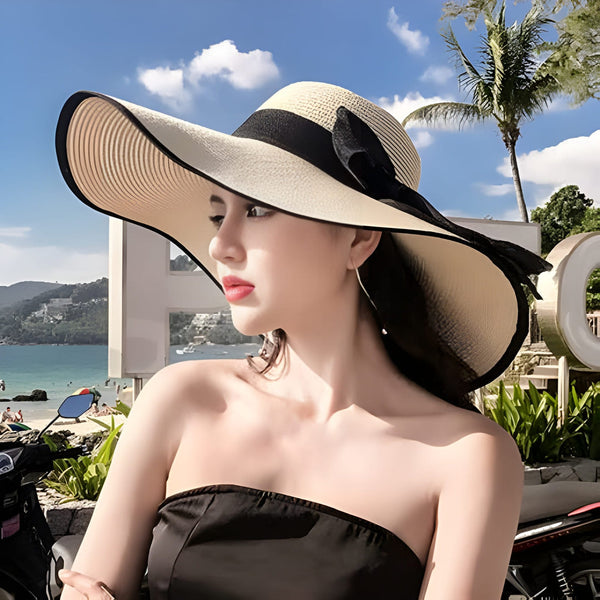Dam Solhatt | Lätt & Mjuk | Strandmode Måste | Halm & Raffia