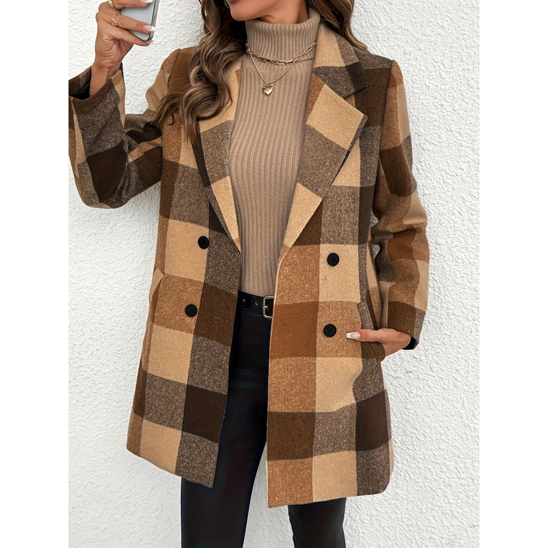 Vinterrock Dam | Vintage Kappa med Slag | Elegant Jacka