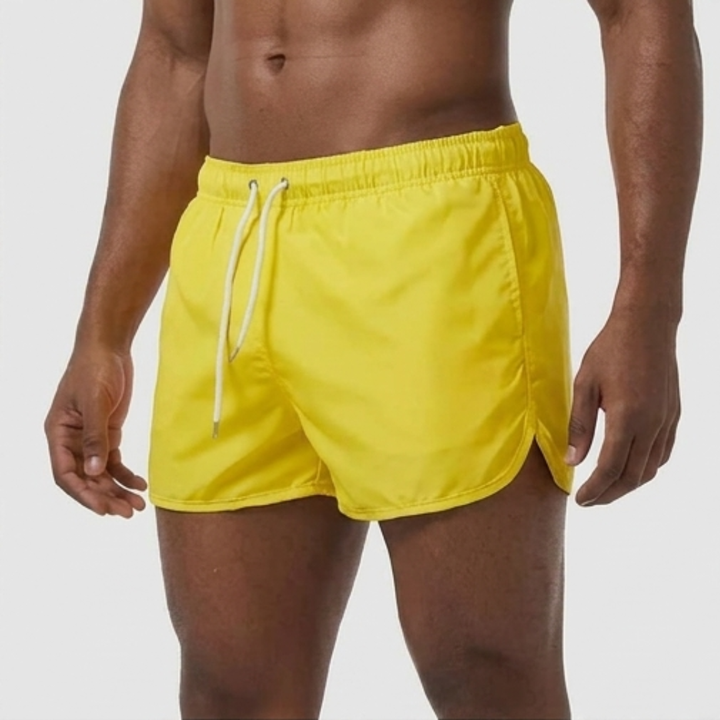 Herr Badeshorts Enkel Stil - Sommarklassiker - Gul