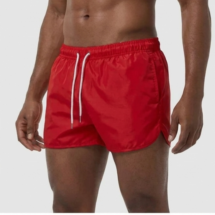 Herr Badeshorts Enkel Stil - Sommarklassiker - Röd