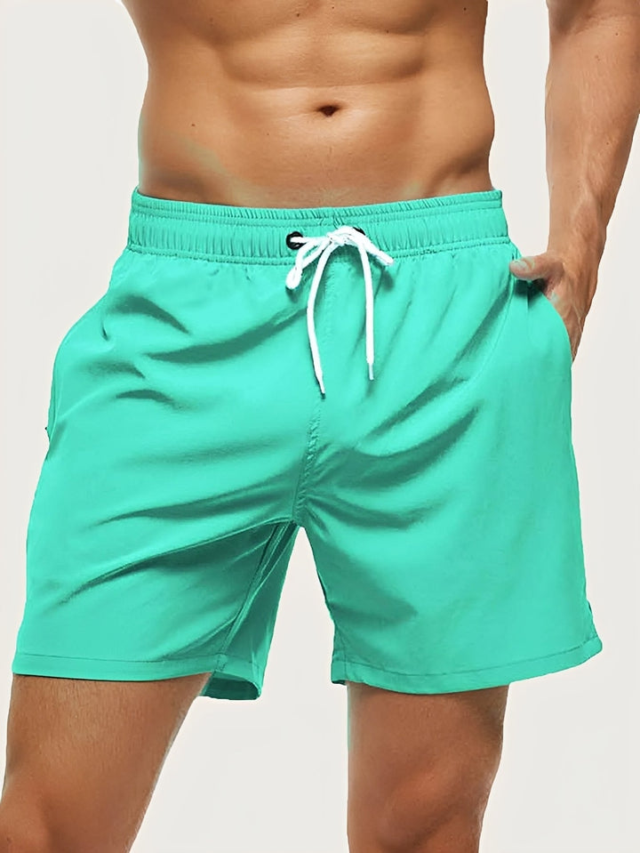 Herr Badeshorts - Snabbtorkande strandshorts - Ljusgrön